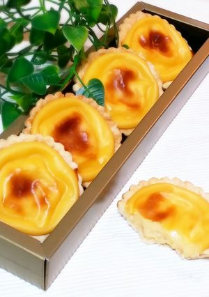 熱々とろっ冷めても濃厚♡簡単エッグタルト-レシピのメイン写真