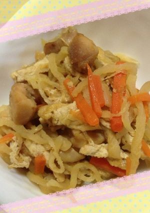鶏肉INで美味しい★千切り大根の煮物-レシピのメイン写真