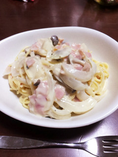 きのこクリームスパゲッティ-レシピのメイン写真