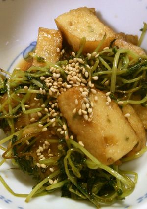 簡単！ 豆苗と さつま揚げの 胡麻油炒め-レシピのメイン写真