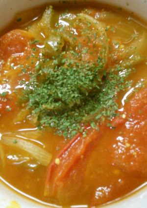 トマトと ピーマンの カレー風味スープ-レシピのメイン写真