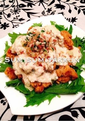 鳥の唐揚げ☆とろろ豆腐がけ♪-レシピのメイン写真