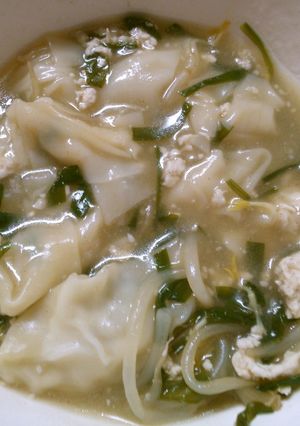 簡単！ 鶏ひき肉 ワンタンの 中華スープ-レシピのメイン写真