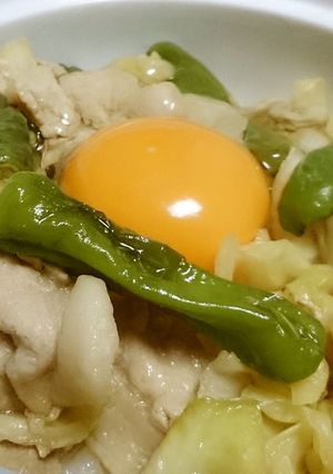 ししとうとキャベツのスタミナ丼！-レシピのメイン写真