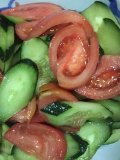 夏野菜で梅昆布茶サラダ-レシピのメイン写真