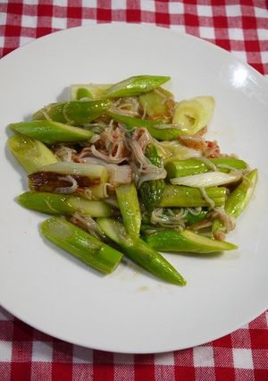 アスパラとネギのカニ風味炒め-レシピのメイン写真
