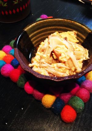 節約！ちくわとキノコの玉子とじ-レシピのメイン写真