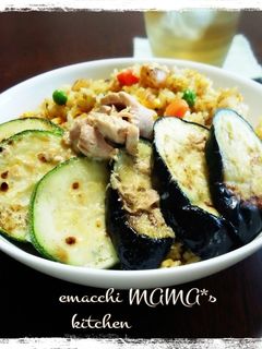 夏☆カレーとツナマヨ♡チャーハン-レシピのメイン写真