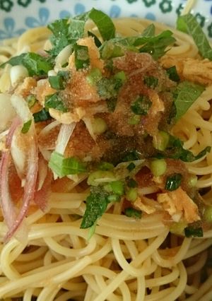 夏向けタラコスパ 簡単冷製パスタ-レシピのメイン写真