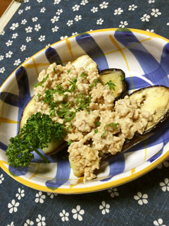 ❀焼きナスの✿白ゴマ肉味噌がけ❀-レシピのメイン写真
