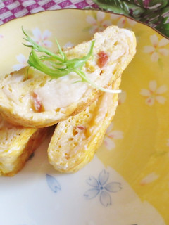 胃にもやさしい☆長いもと梅ぼしの卵焼き-レシピのメイン写真