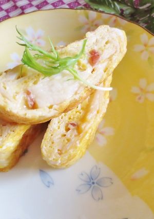 胃にもやさしい☆長いもと梅ぼしの卵焼き-レシピのメイン写真
