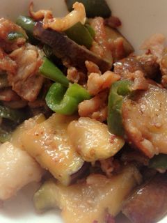 栄養満点!ナスとピーマンの味噌炒め!-レシピのメイン写真