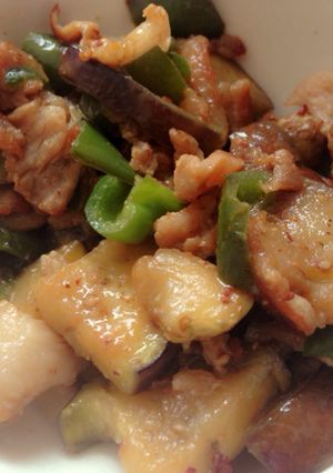 栄養満点!ナスとピーマンの味噌炒め!-レシピのメイン写真