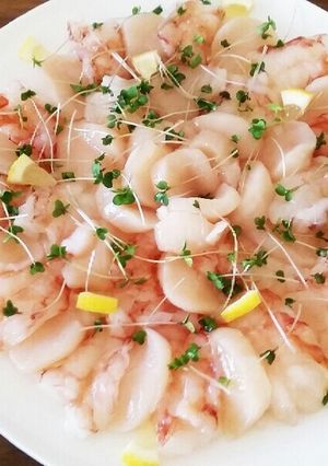 ほたてと赤えびのカルパッチョ-レシピのメイン写真