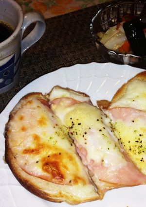 美味い！主人のクロックムッシュ風、-レシピのメイン写真