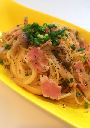 *ベーコンとキノコの醤油マヨパスタ*-レシピのメイン写真