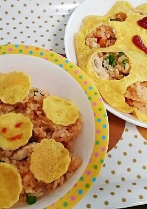 １歳ランチ✱お花オムライス-レシピのメイン写真