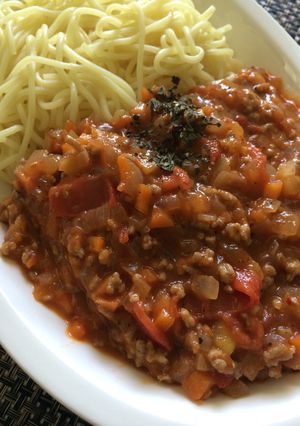 ピリ辛豆板醤のミートソース-レシピのメイン写真