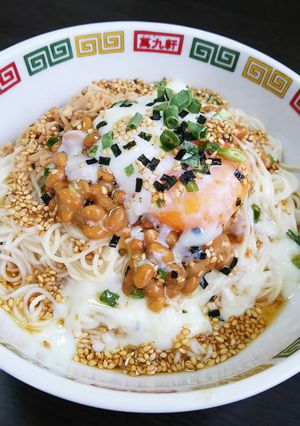 簡単！納豆ツナの温玉そうめん→和ビビンバ-レシピのメイン写真