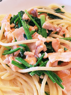 簡単!スモークサーモンのクリームパスタ-レシピのメイン写真