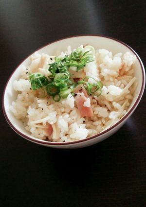 ベーコンとえのきの炊込ご飯（えのべー）-レシピのメイン写真