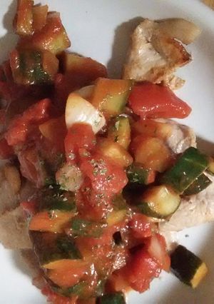 夏野菜たっぷりポークソテー-レシピのメイン写真