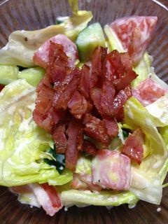 ☆夏野菜☆ うまうまBLT風サラダ-レシピのメイン写真