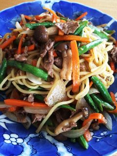 牛肉いんげんの塩焼きそば-レシピのメイン写真