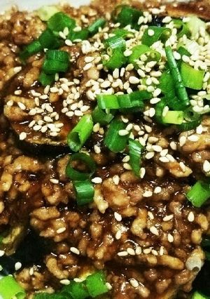 丼にも!茄子とそぼろの甘辛とろとろ炒め♪-レシピのメイン写真