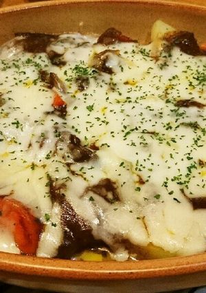 ハヤシライスの残りでポテトデミグラタン-レシピのメイン写真