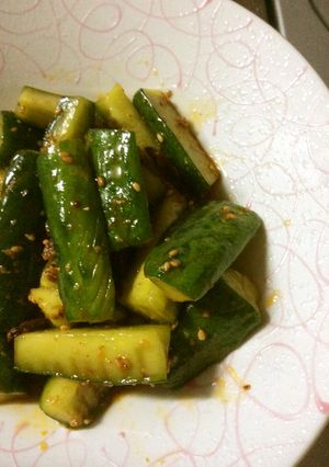 胡瓜の食べるラー油和え-レシピのメイン写真