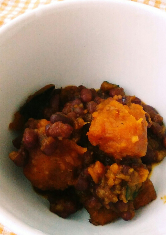 簡単♪小豆とかぼちゃの煮物-レシピのメイン写真