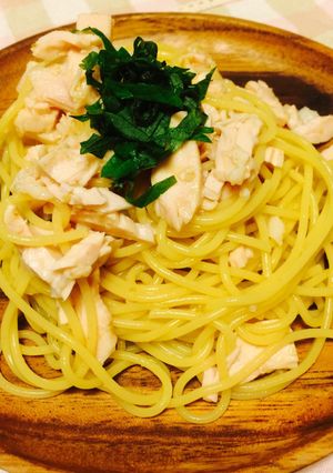 簡単！サラダチキンの柚子胡椒パスタ-レシピのメイン写真