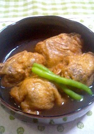 とろとろ茄子とひき肉の巾着煮♡-レシピのメイン写真