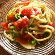 バジルトマトの冷イタリアうどん