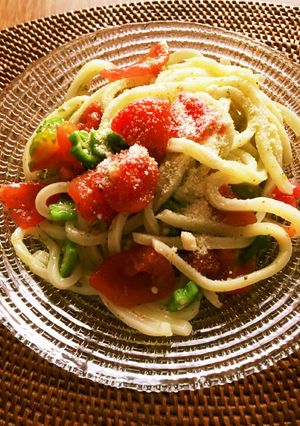 バジルトマトの冷イタリアうどん-レシピのメイン写真
