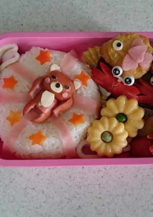 夏・浮き輪リラックマ弁当-レシピのメイン写真