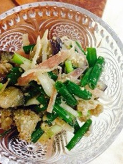 みょうが、ねぎ、茄子、ゴマの食欲増進副菜-レシピのメイン写真