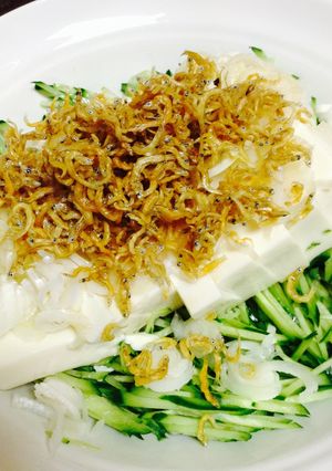 きゅうりと豆腐の☆カリカリじゃこがけ-レシピのメイン写真