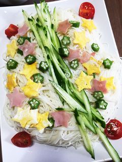 七夕☆可愛い素麺☆子供と一緒に簡単☆-レシピのメイン写真