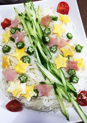 七夕☆可愛い素麺☆子供と一緒に簡単☆-レシピのメイン写真