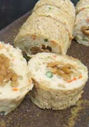 納豆の鶏肉巻き/簡単レンジでチン♪-レシピのメイン写真