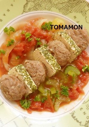 とまモンスープ✨お野菜チーズ＆ハンバーグ-レシピのメイン写真
