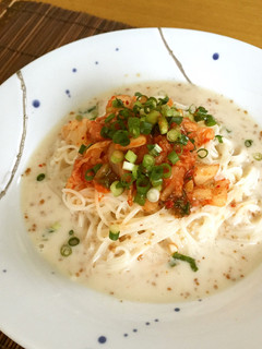 豆乳ごまだれとキムチの簡単ぶっかけ素麺-レシピのメイン写真