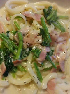 チーズ大好き!うどんカルボナーラ♪-レシピのメイン写真
