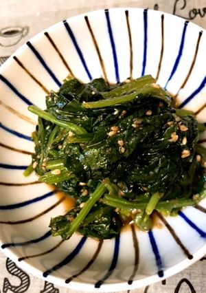 超簡単!!おいしいほうれん草ごま和え-レシピのメイン写真