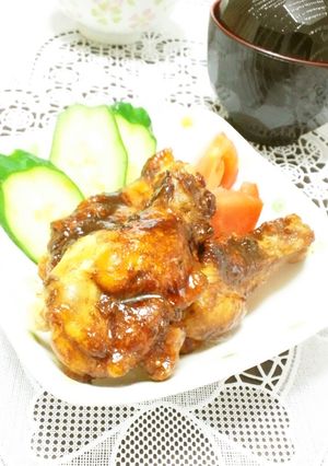 甜麺醤でかんたん♪甘辛手羽元-レシピのメイン写真
