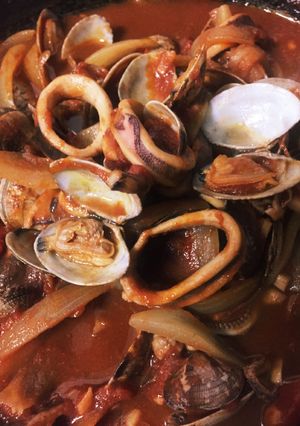イカとアサリのトマト煮 パスタにも♫-レシピのメイン写真