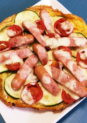 低糖質フライパンで作る簡単たまごピザ-レシピのメイン写真